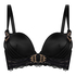 Soutien-gorge à armatures longline push-up préformé Avela, Noir