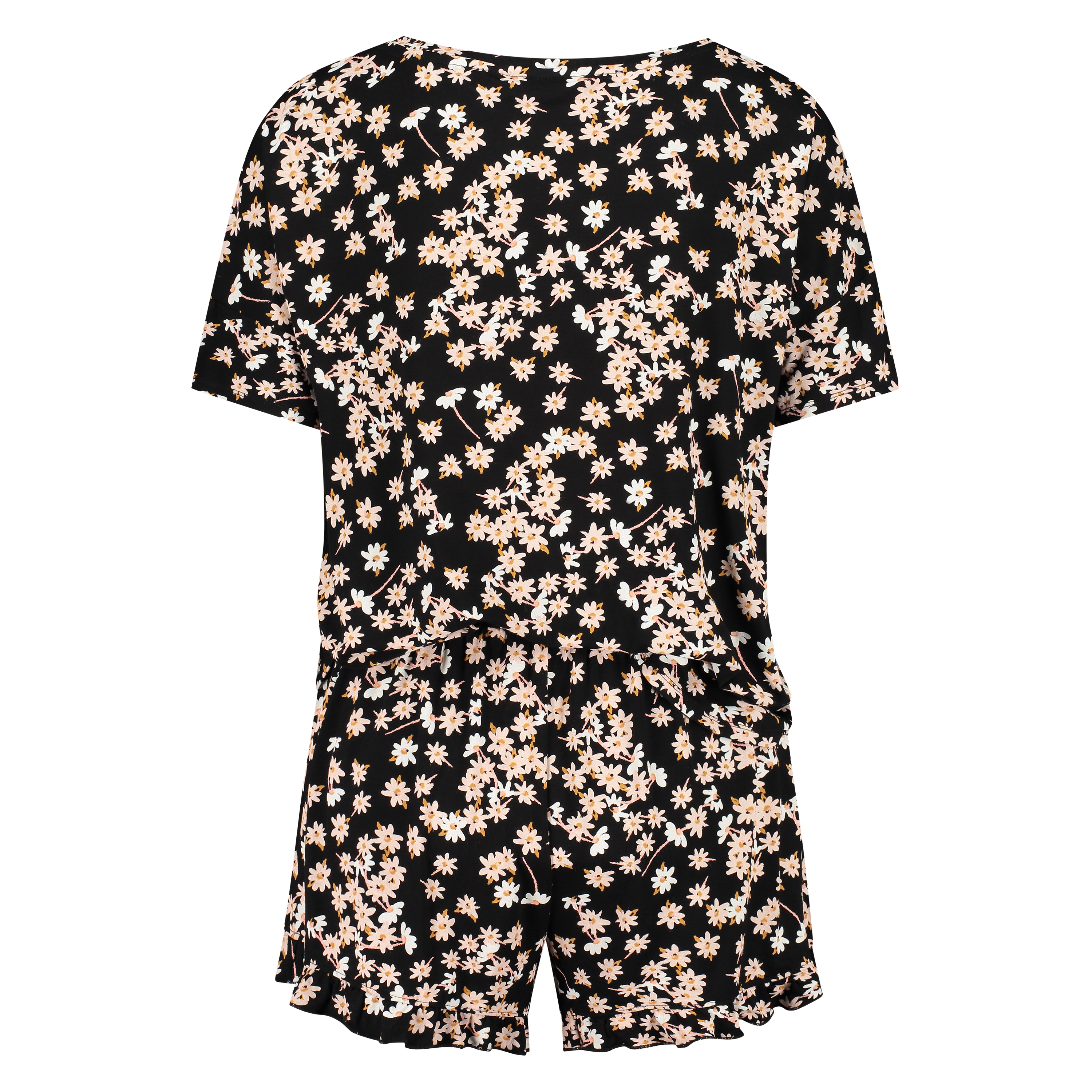 Ensemble de pyjama court, Noir, main