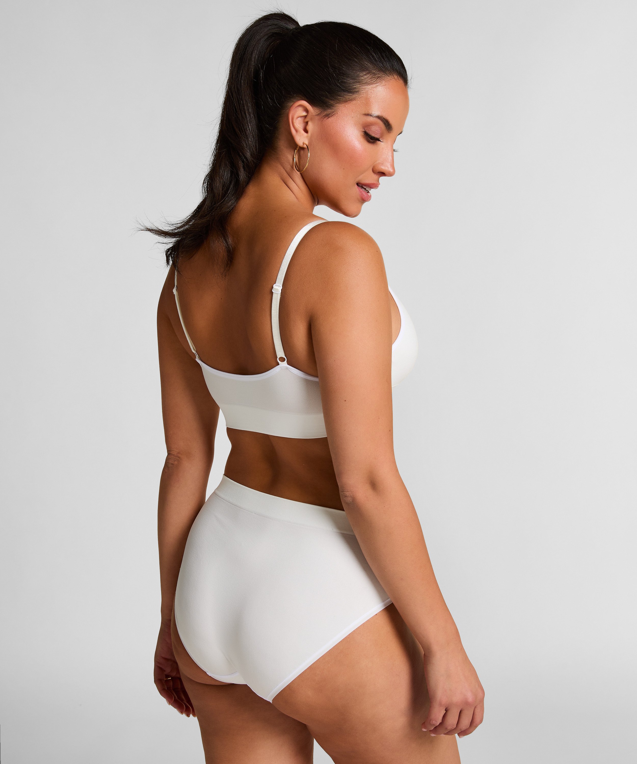 Culotte haute Dide, Blanc, main