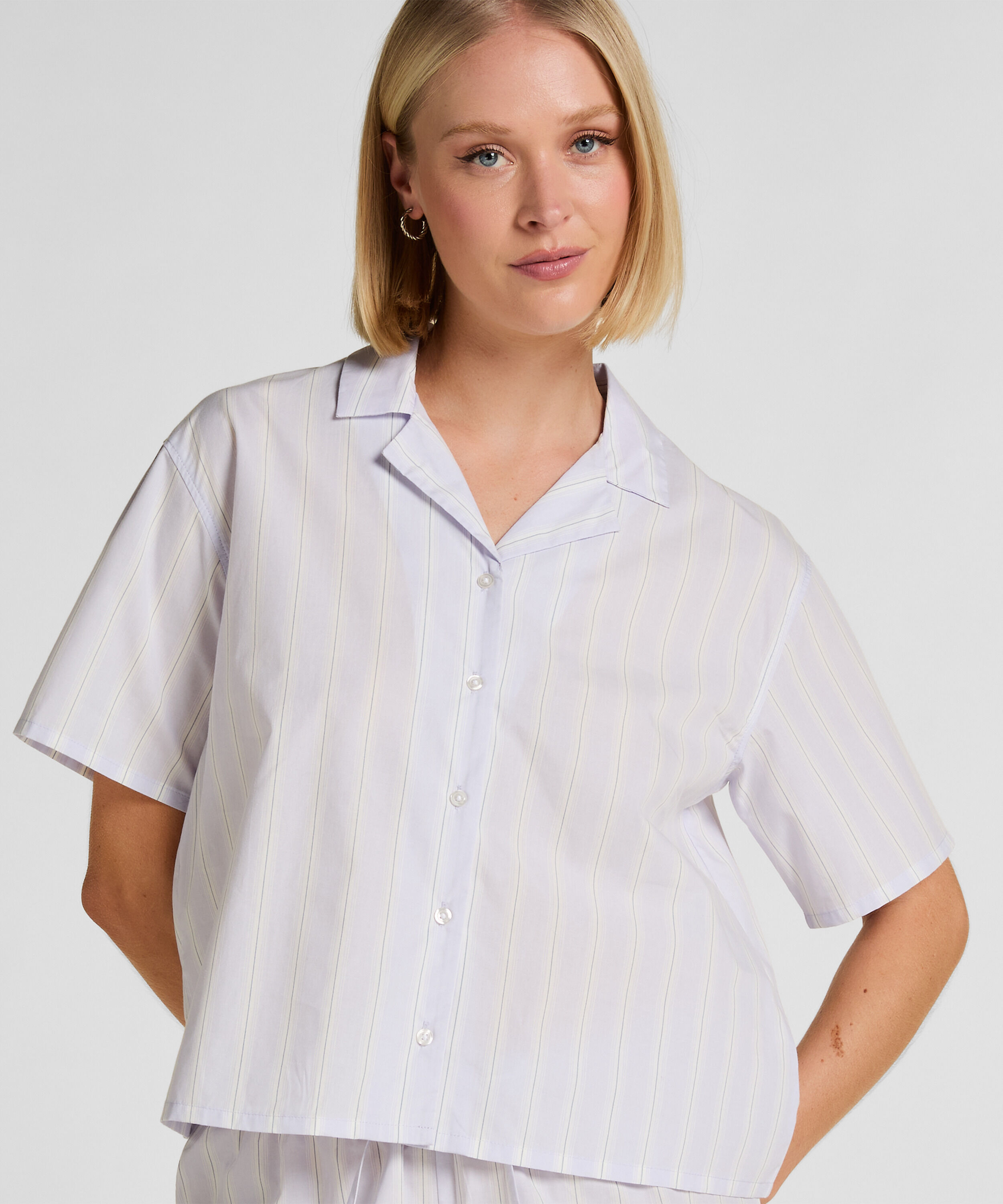Veste Rayée en Coton, Violet Veste Rayée en Coton, Violet