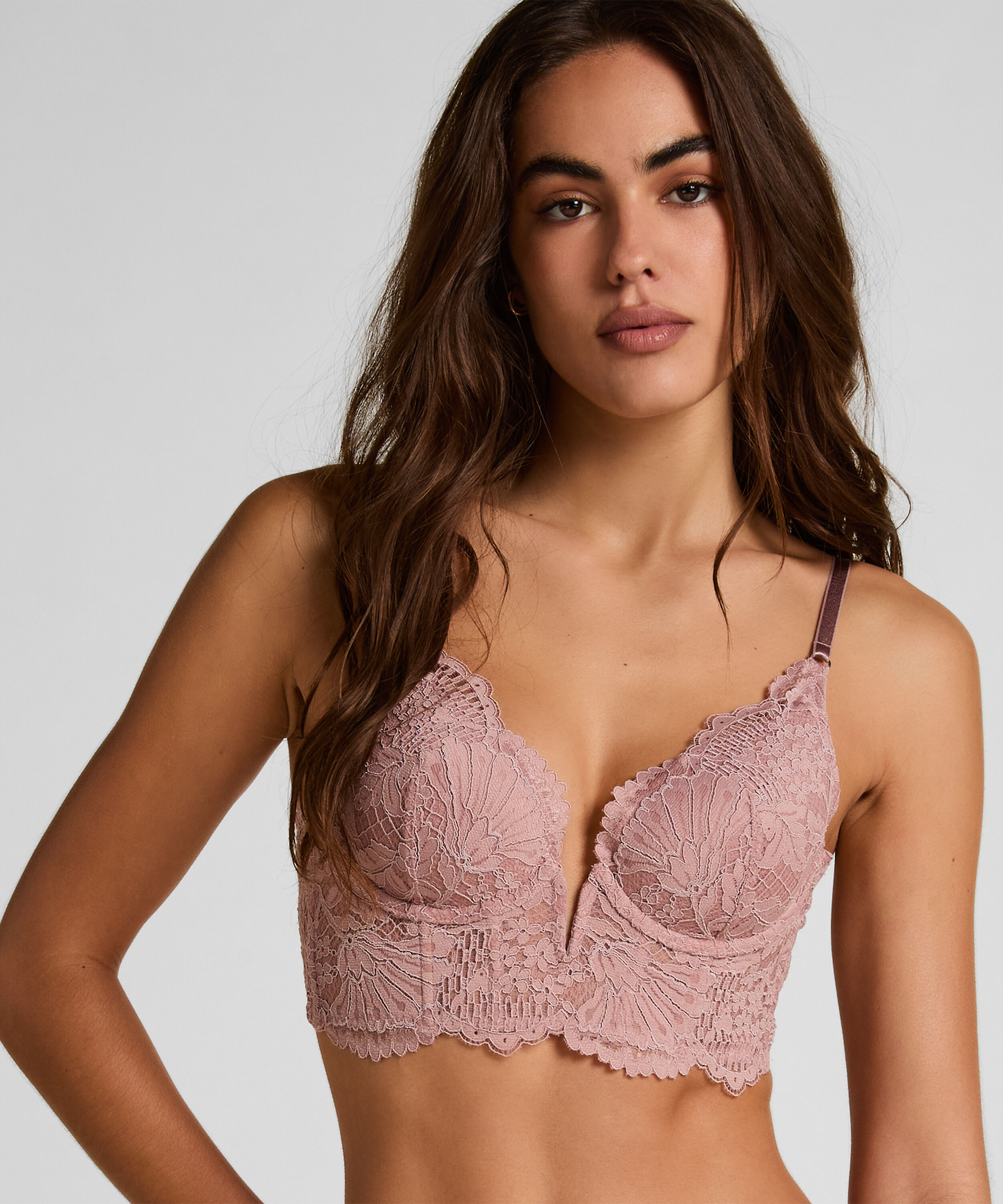Soutien-gorge &agrave; armatures rembourr&eacute; longline Essie, Violet