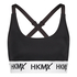 HKMX Soutien-gorge de sport The Crop Logo Level 1, Noir