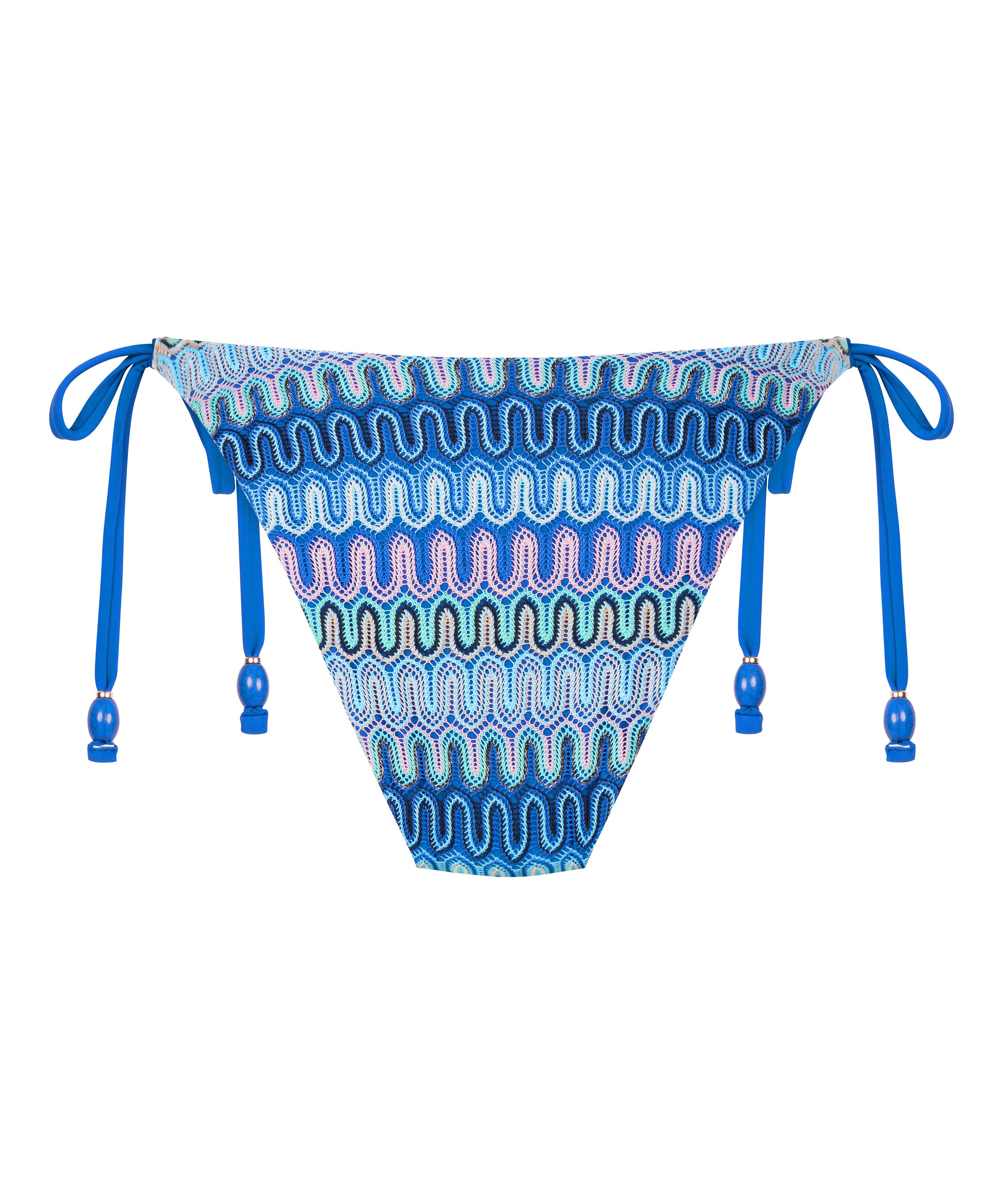 Bas de bikini à jambe haute Cali, Bleu, main
