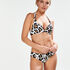 Haut de bikini push-up Animal Taille A - E, Blanc