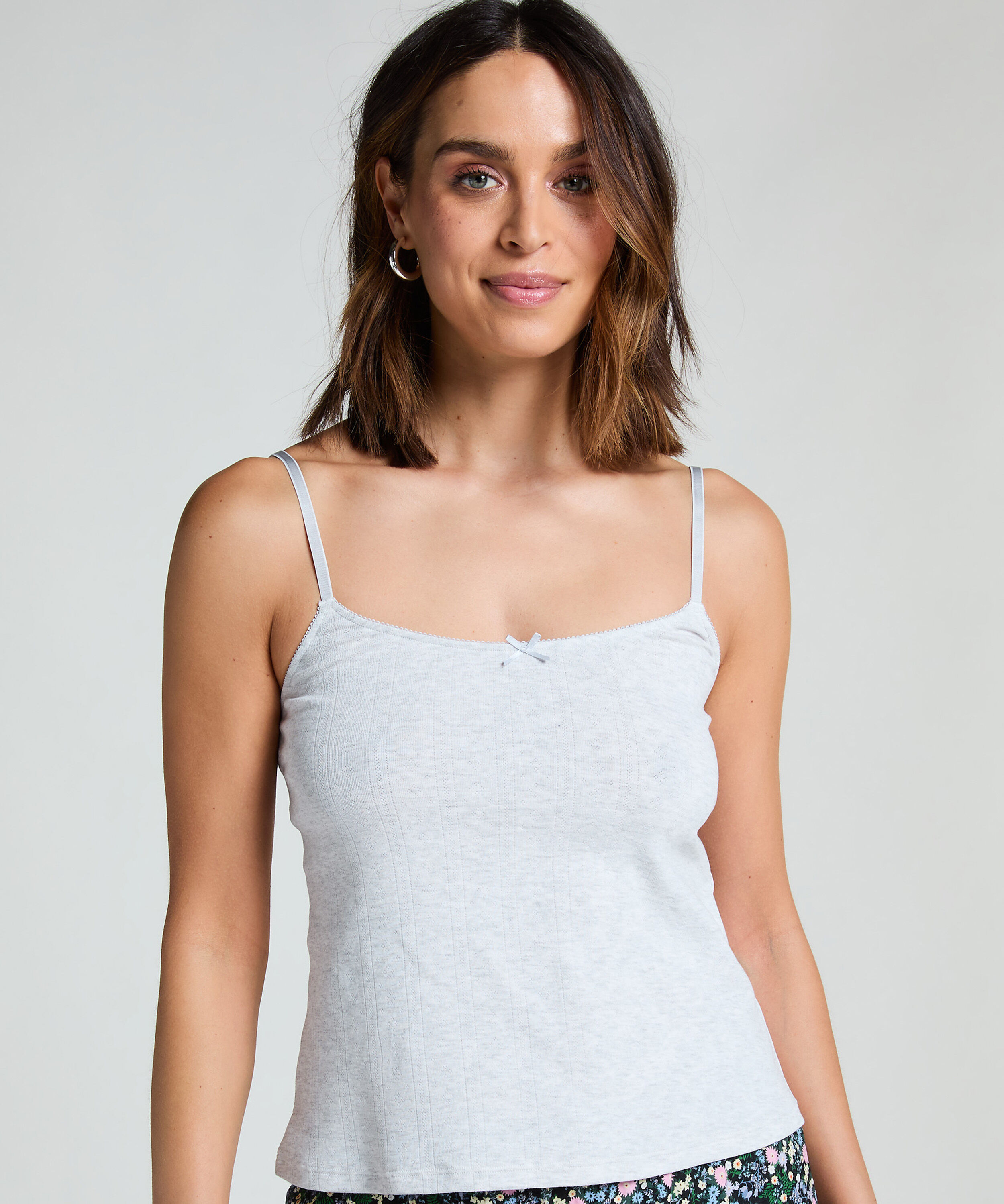 Haut de pyjama Pointelle, Gris