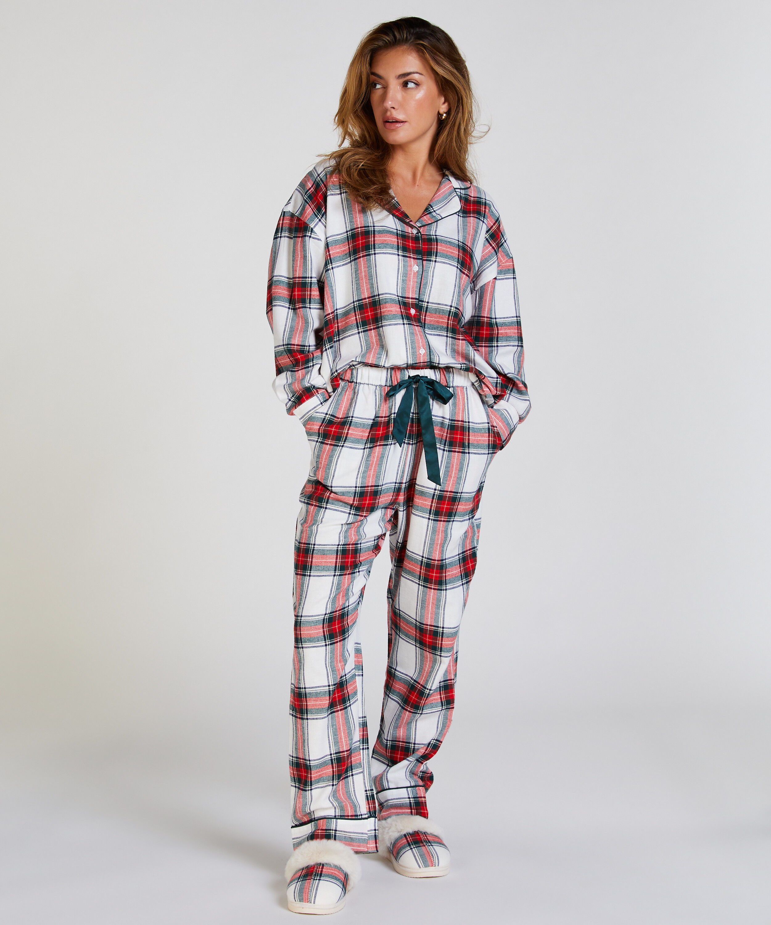 Pantalon de Pyjama Flanel, Blanc Pantalon de Pyjama Flanel, Blanc