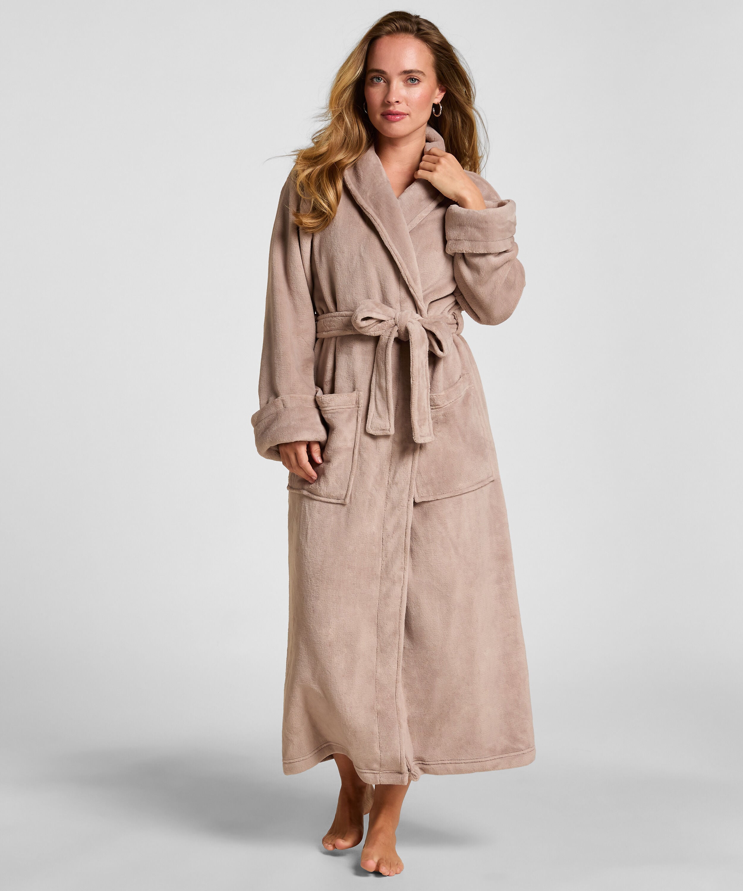 Peignoir en polaire douce, Beige Peignoir en polaire douce, Beige