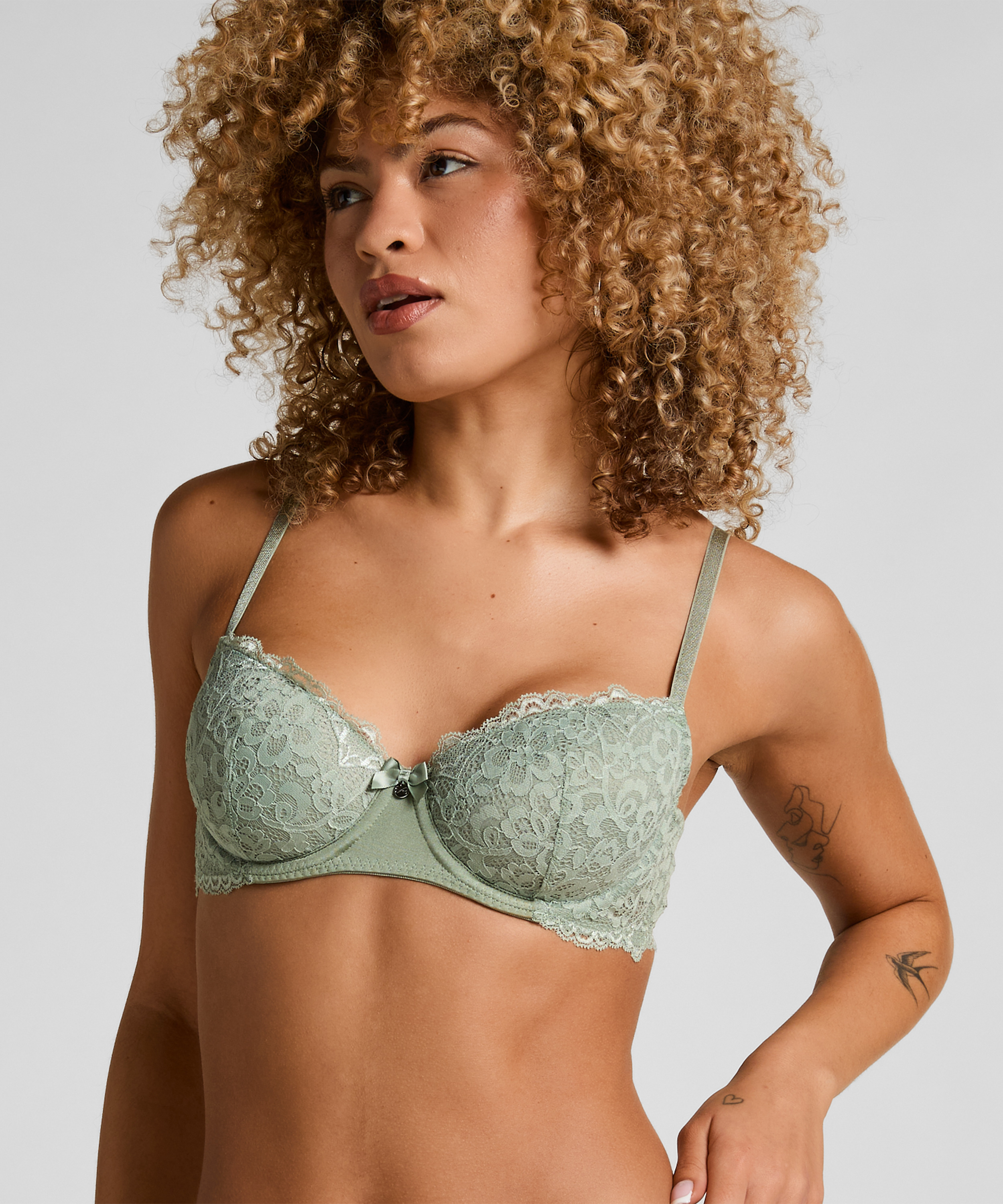 Soutien-gorge à armatures préformé Marine, Vert, main