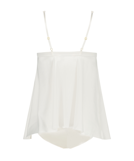 Babydoll Satin Mariah, Blanc