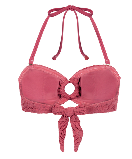 Haut de bikini bandeau Lanai, Rose