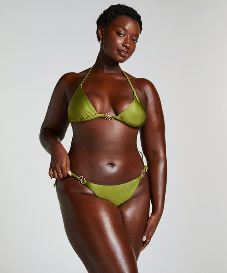 Slip de Bikini Échancrés Yucatan, Vert
