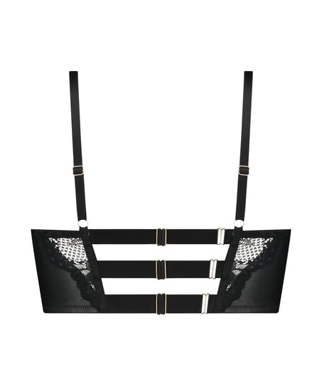 Soutien-gorge à armatures push-up préformé longline Talia, Noir