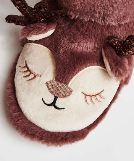 Pantoufles Renne, Rose