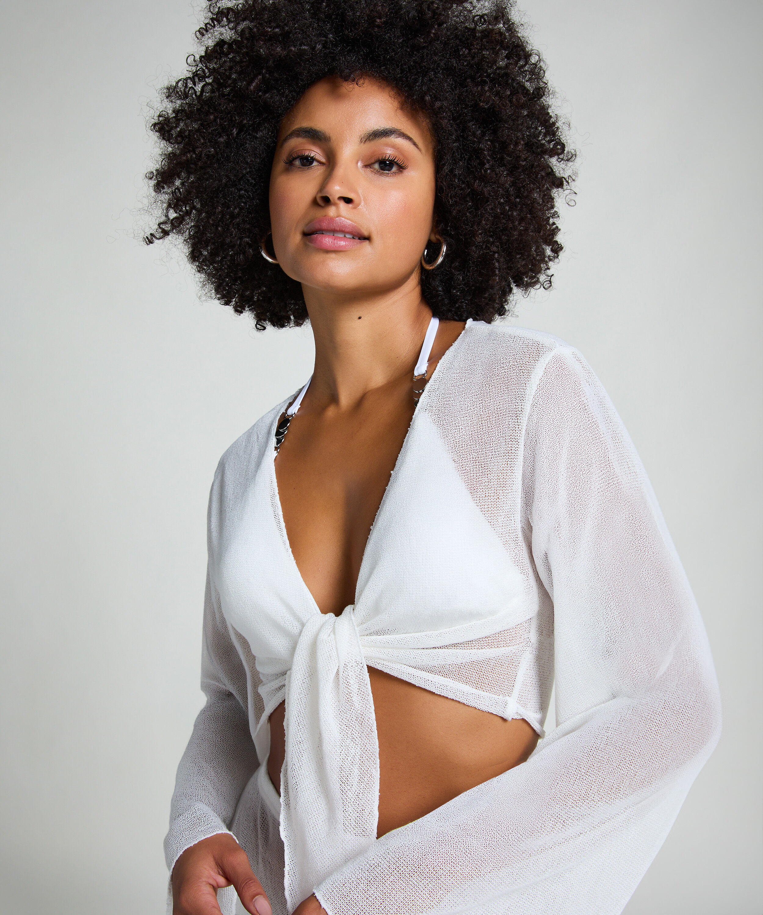 Débardeur de plage en maille, Blanc Débardeur de plage en maille, Blanc