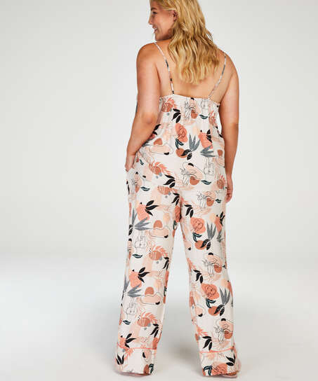 Pantalon de pyjama tiss&eacute;, Rose