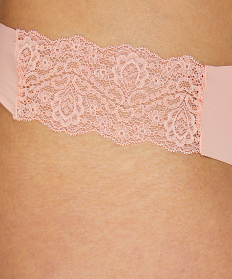 String Invisible dentelle, Rose