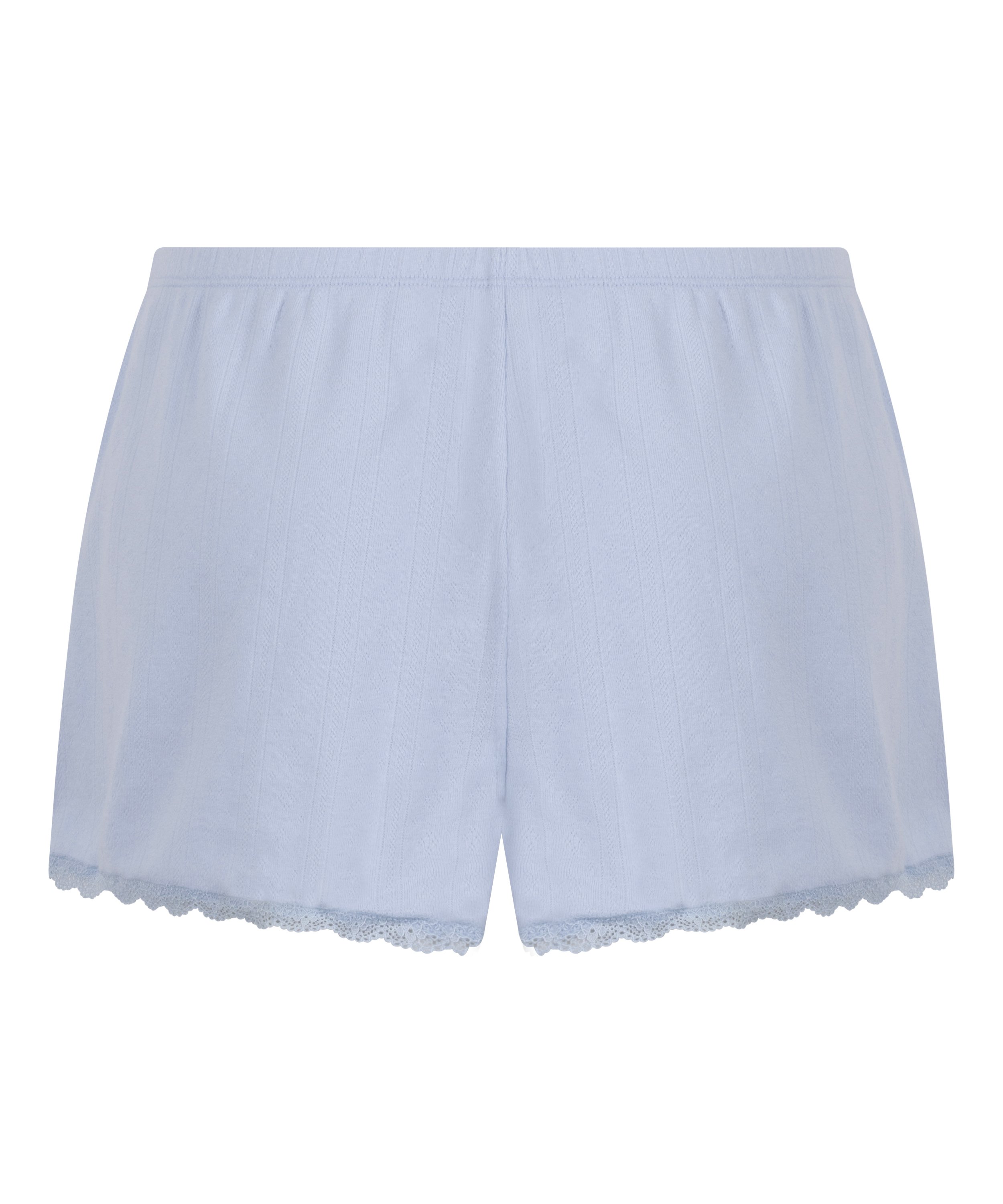 Short Pointelle, Bleu, main