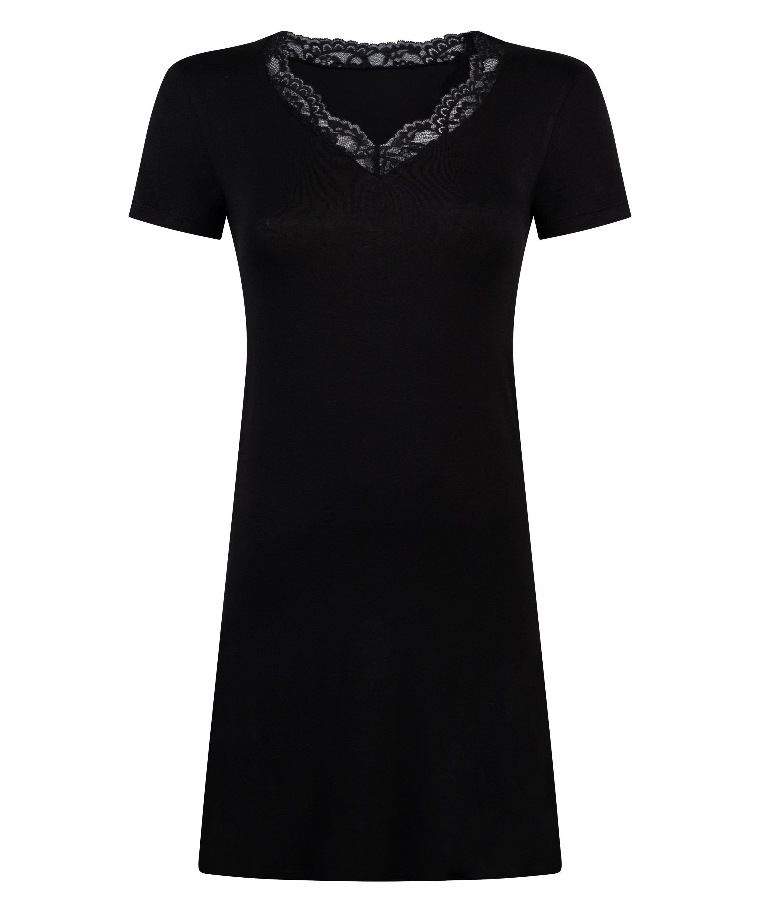 Chemise de nuit en jersey, Noir, main