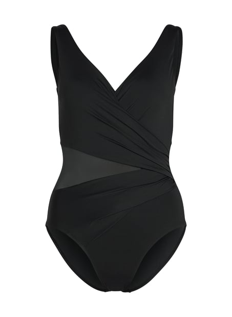 Maillot de bain Shaping Shell Mesh, Noir
