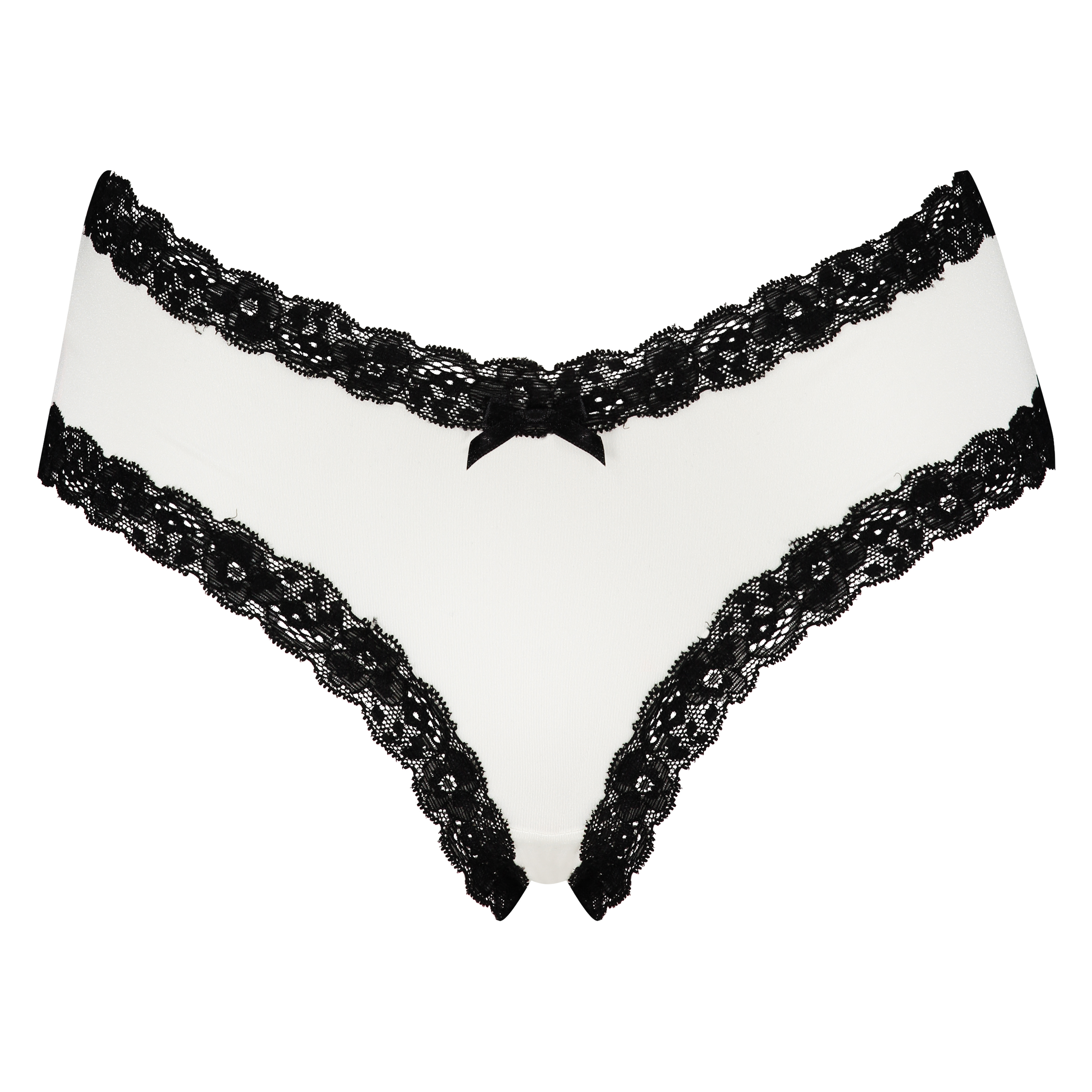 Slip br&eacute;silien V-shape micro, Blanc, main