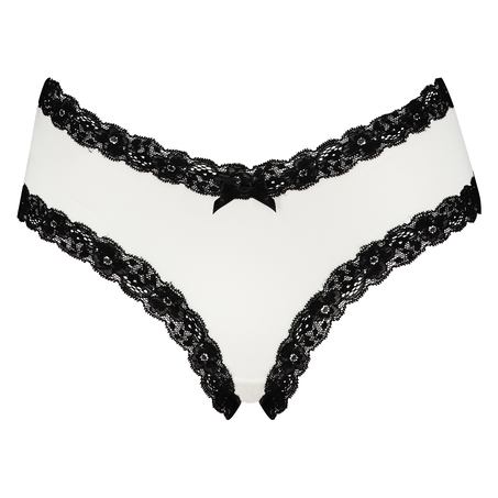 Slip br&eacute;silien V-shape micro, Blanc