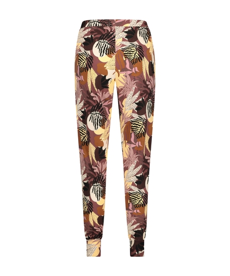 Pantalon de pyjama Jersey Abstract Leaf, Rose