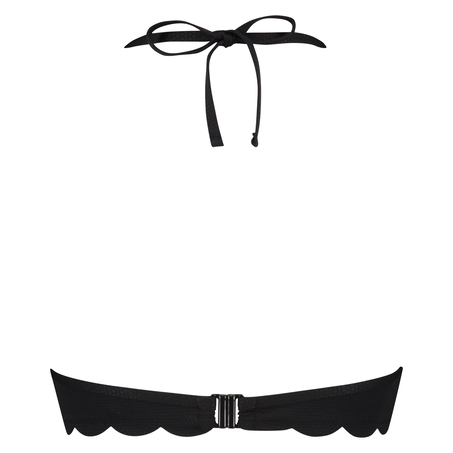 Haut de bikini à armatures à effet push-up préformé Scallop Taille A - E, Noir