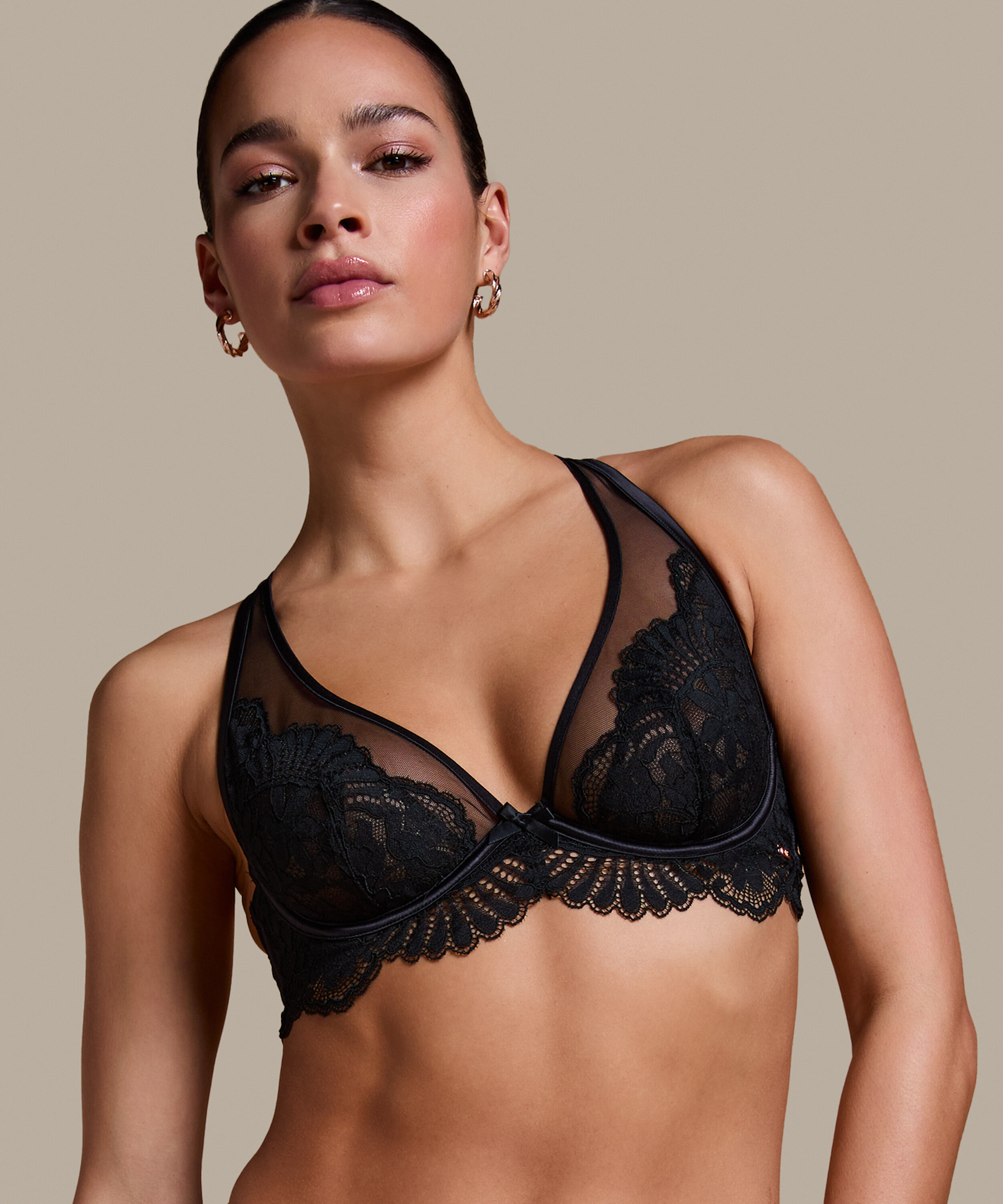 Soutien-gorge à armatures non-rembourré Poppy, Noir