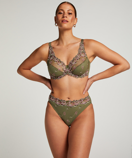 Slip taille haute Diva, Vert