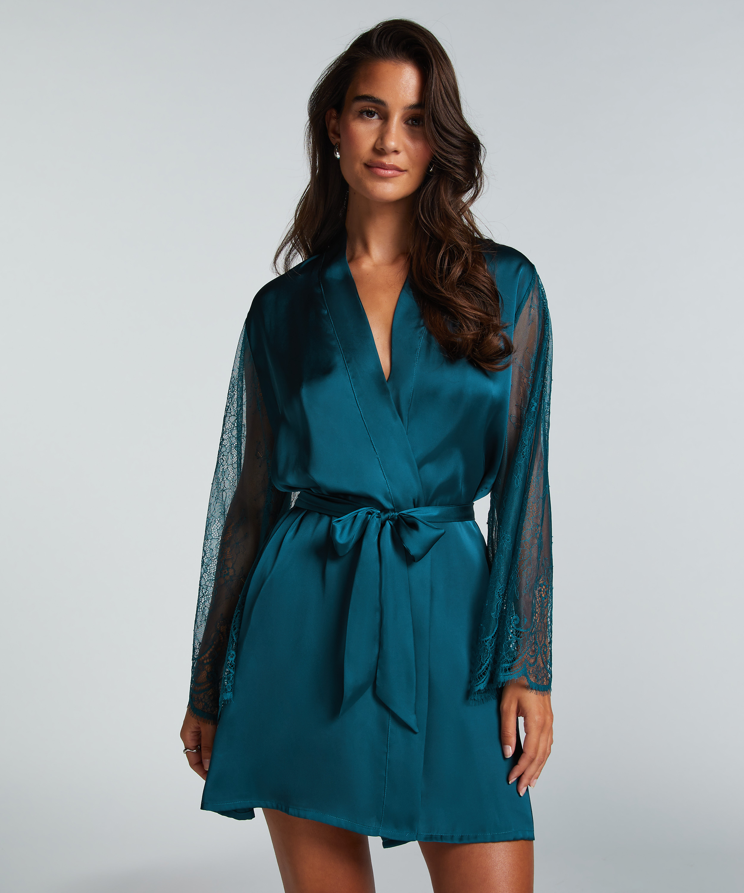 Kimono Satin, Bleu, main