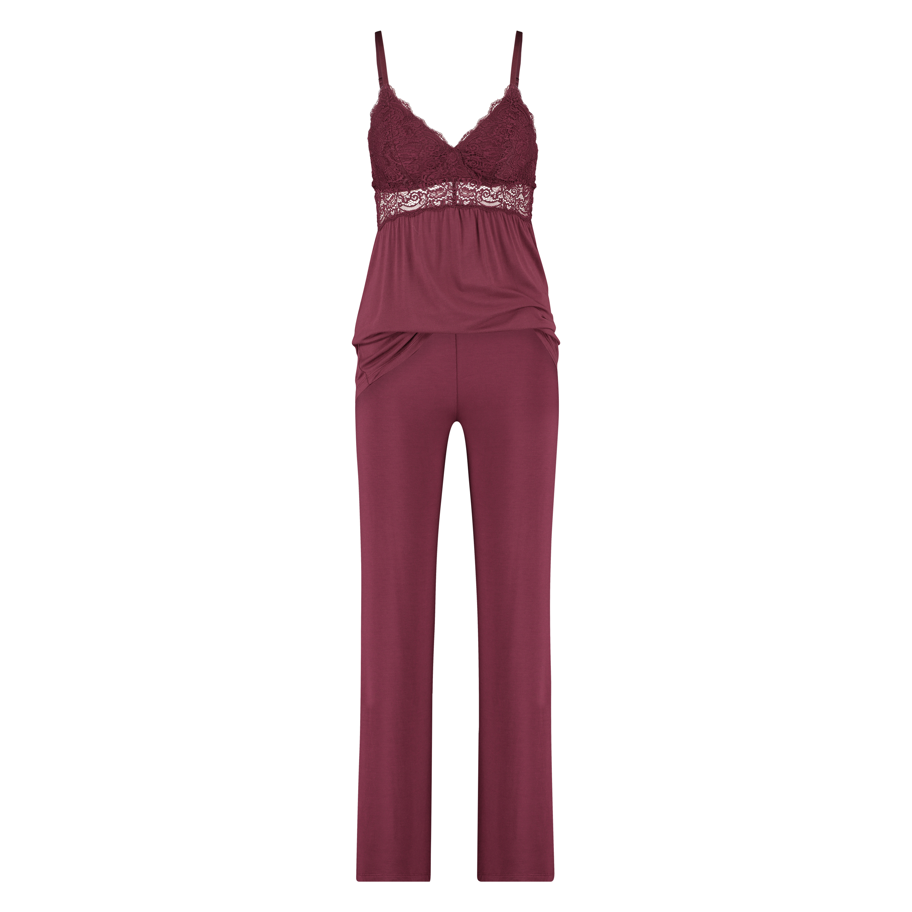Tenue de pyjama Vera Lace, Rouge, main