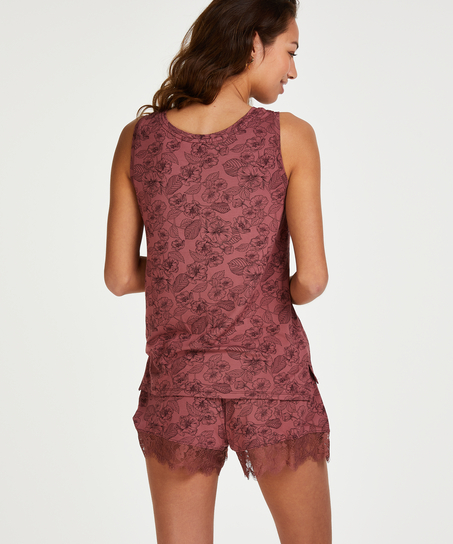 PJ Short set singlet, Rose