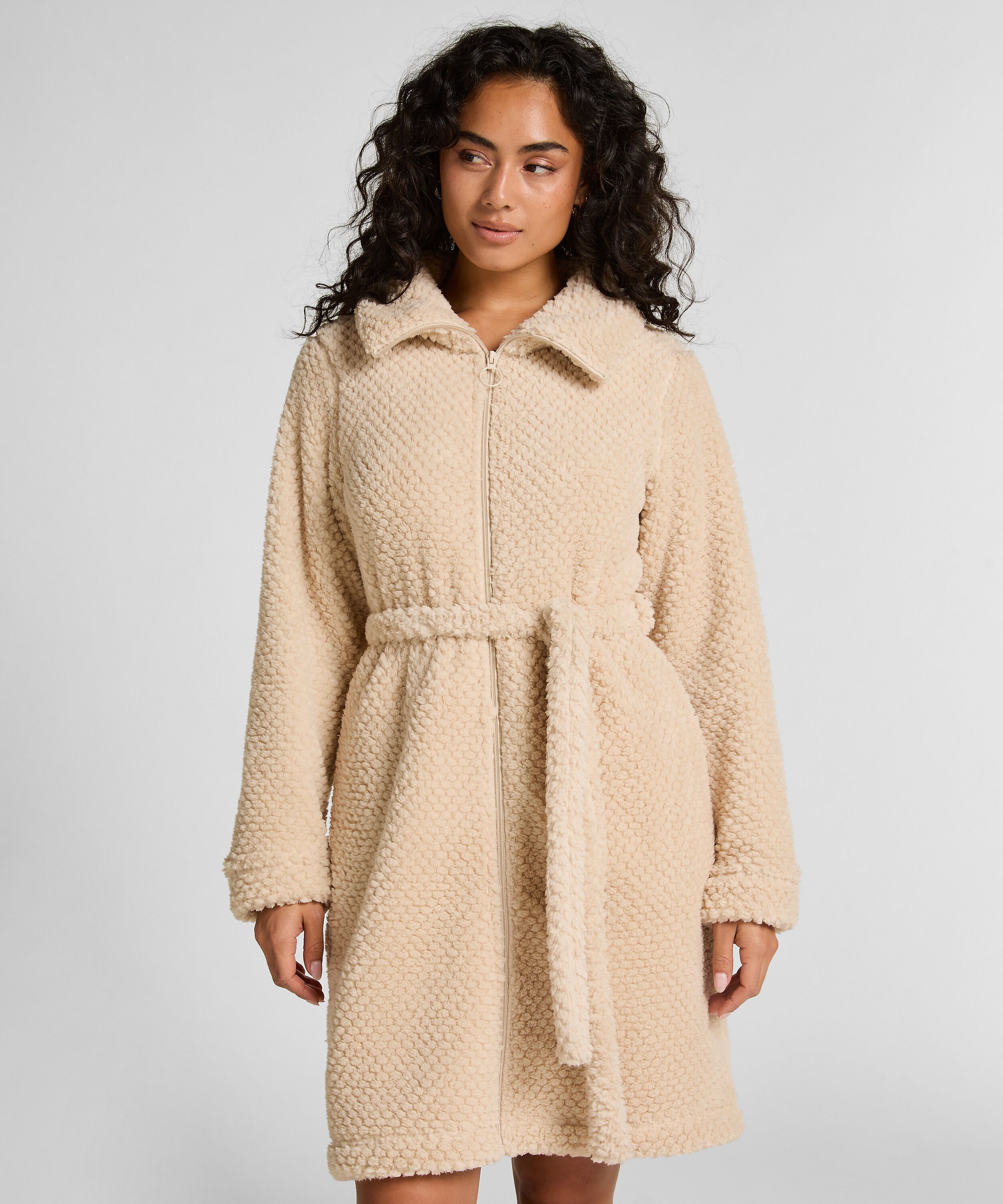 Robe de chambre en polaire à fermeture éclair