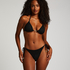 Slip de Bikini Cheeky Tanga Maui Crochet, Noir