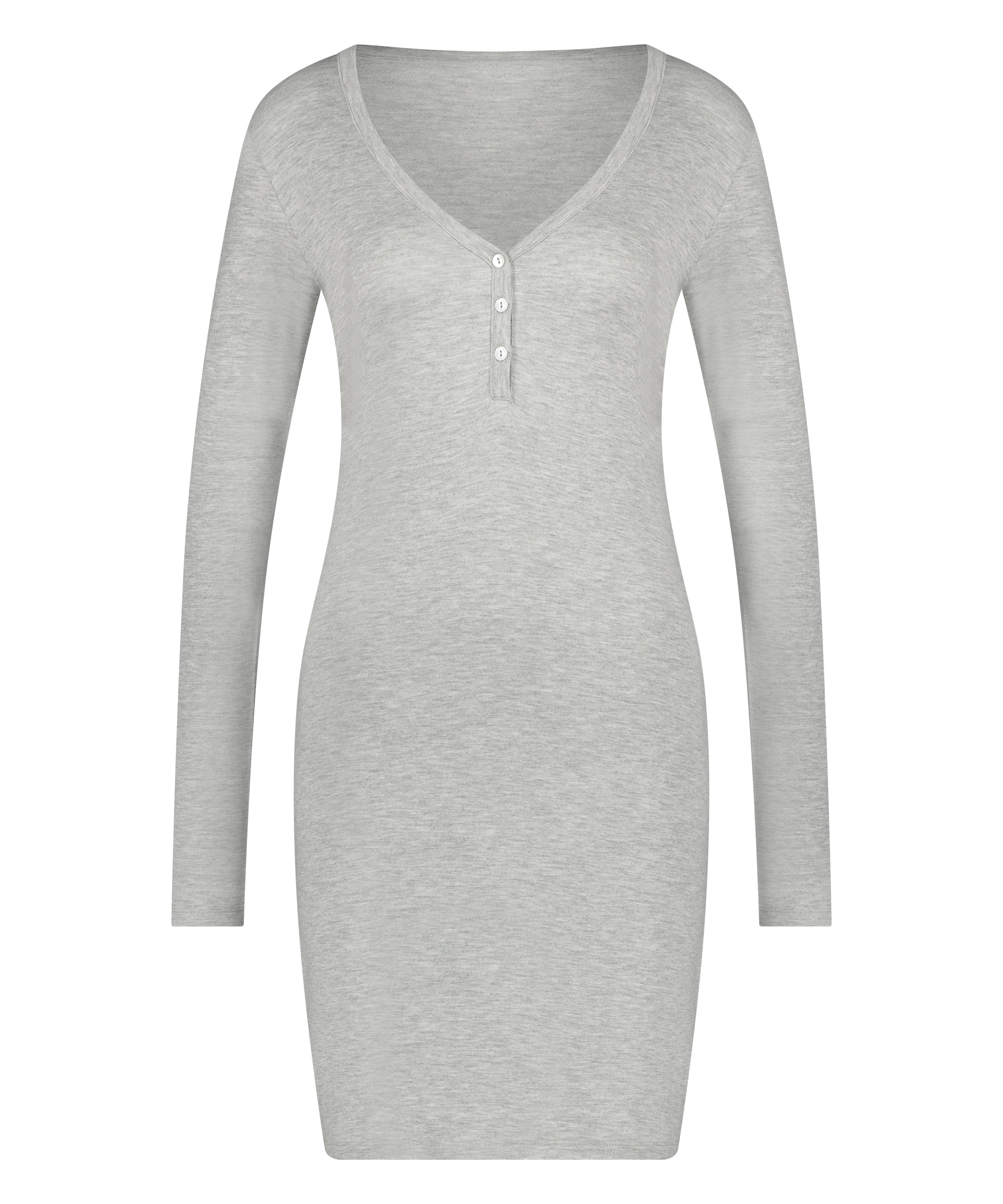 Chemise de nuit Henley, Gris, main