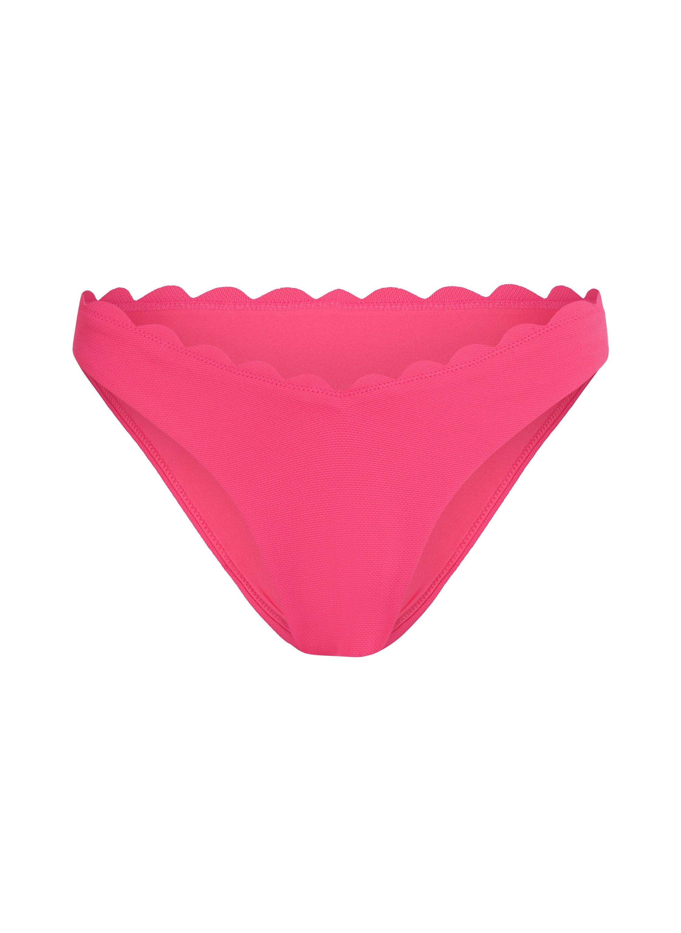 Slip de Bikini Échancrés Scallop, Rose Slip de Bikini Échancrés Scallop, Rose