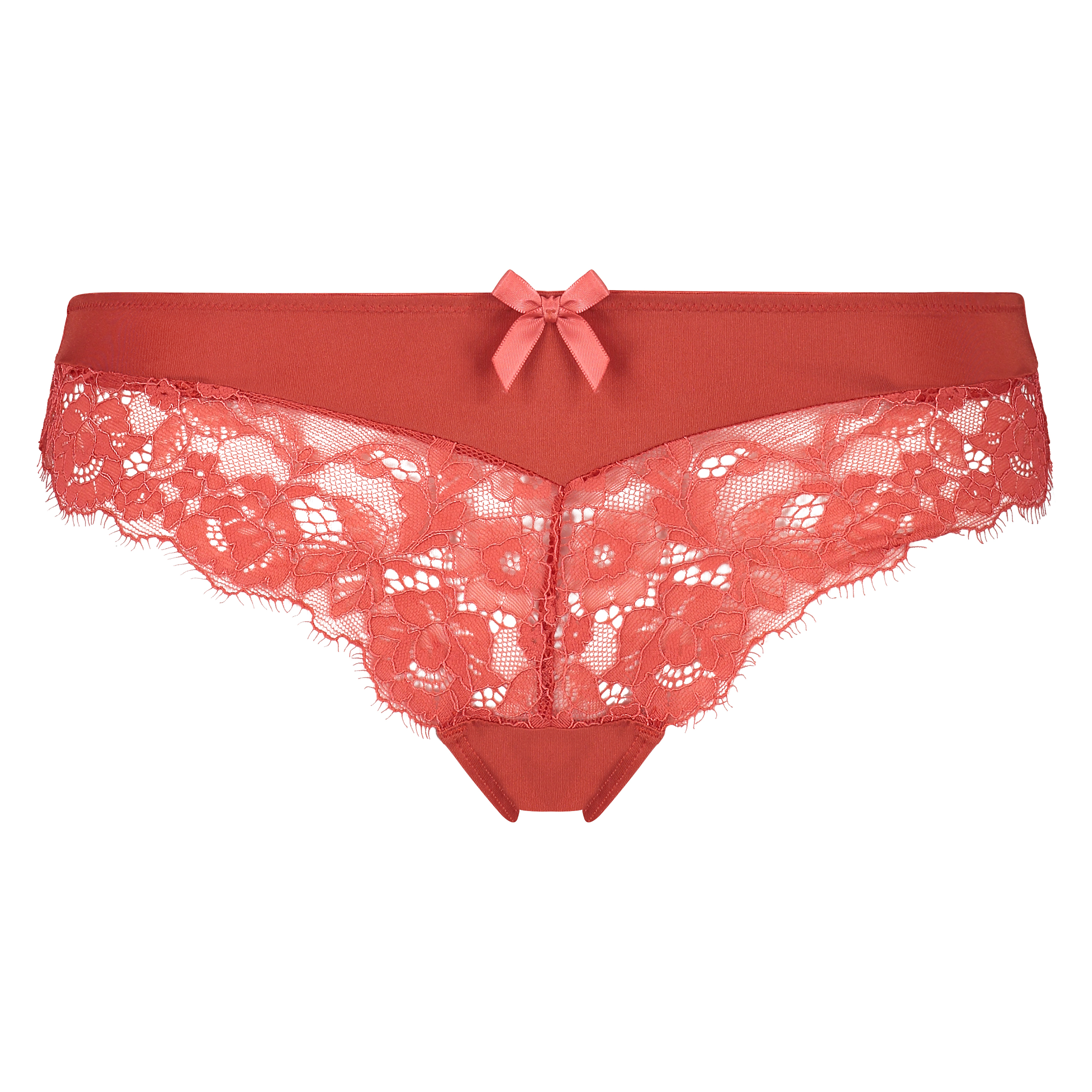 Slip brésilien Yumi, Rouge, main