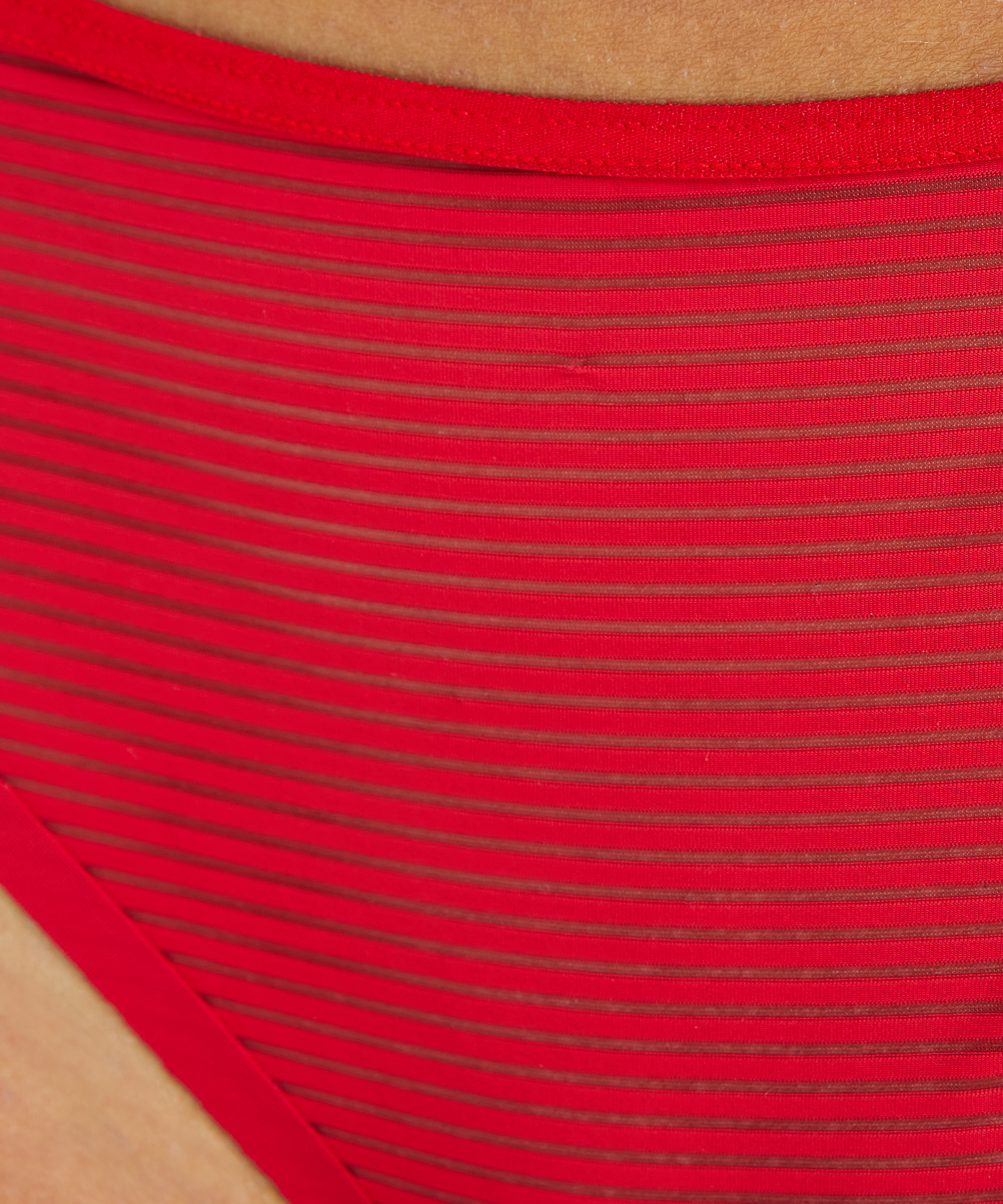 Invisible string Stripe mesh, Rouge, main