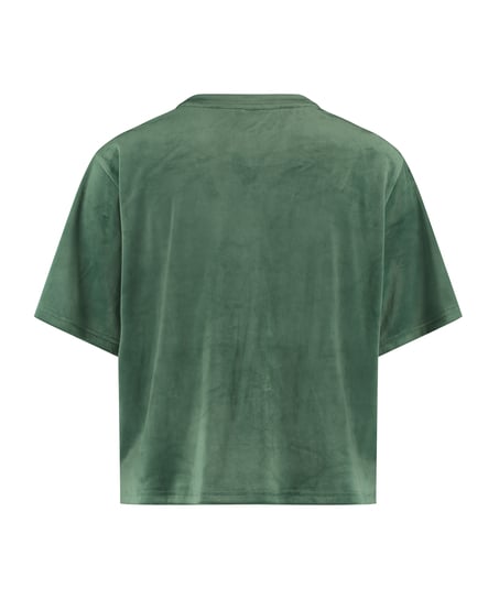 Top Velours Pocket, Vert