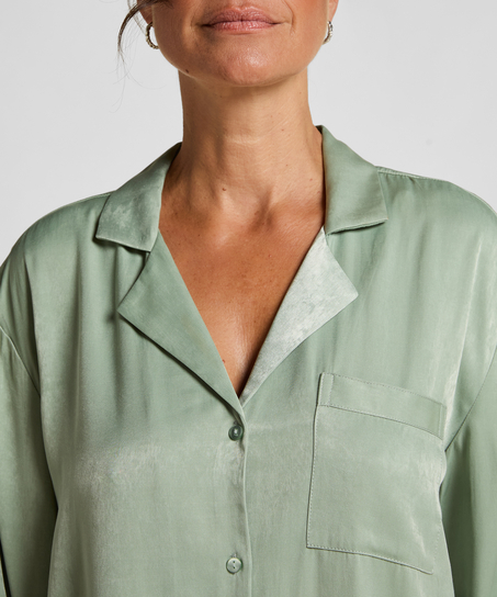 Robe-chemise en satin Ayla, Vert