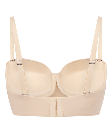 Soutien-gorge push-up sans bretelles à armatures préformé Smooth, Beige