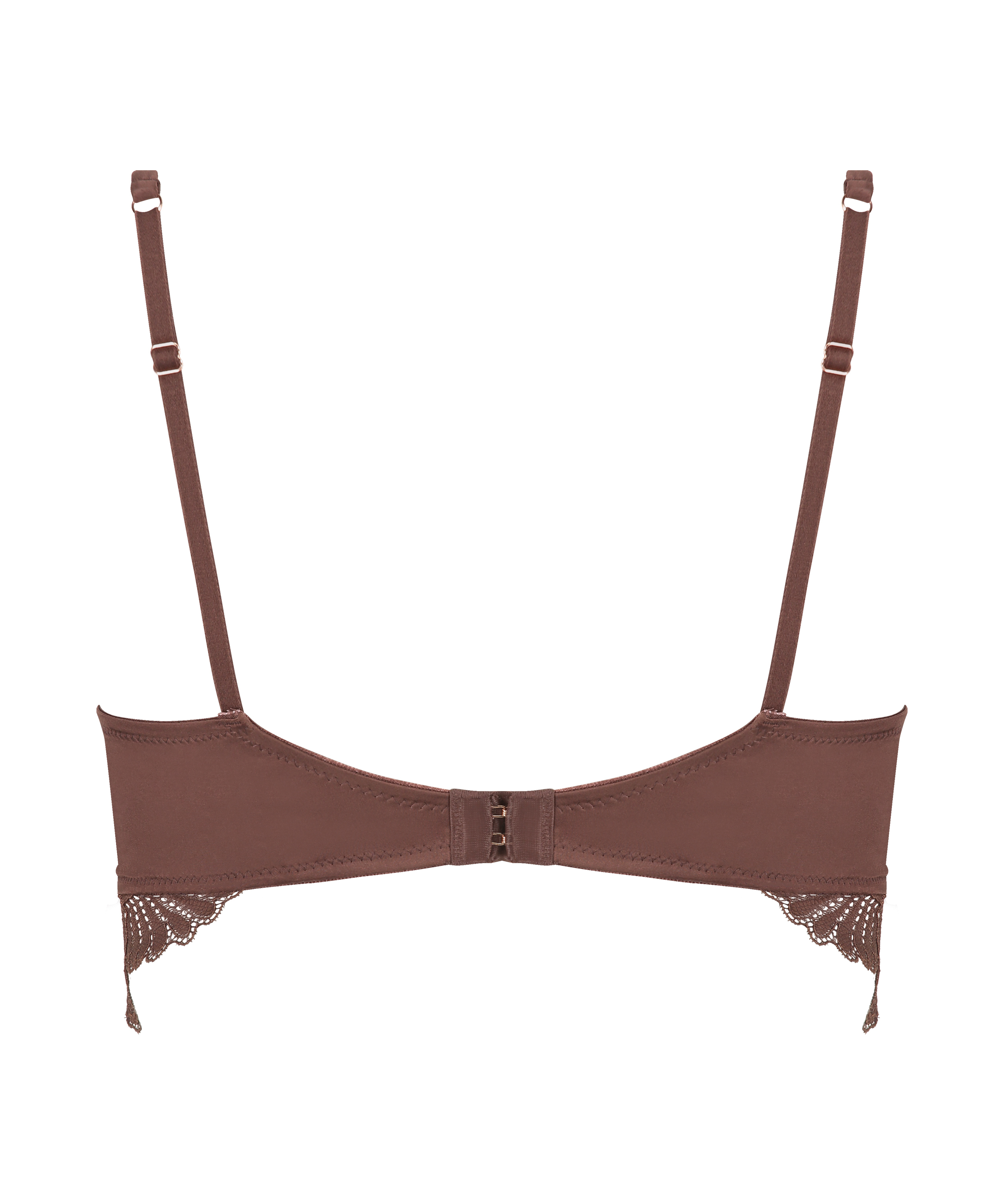 Soutien-gorge à armatures non préformé longline Indigo, Marron, main
