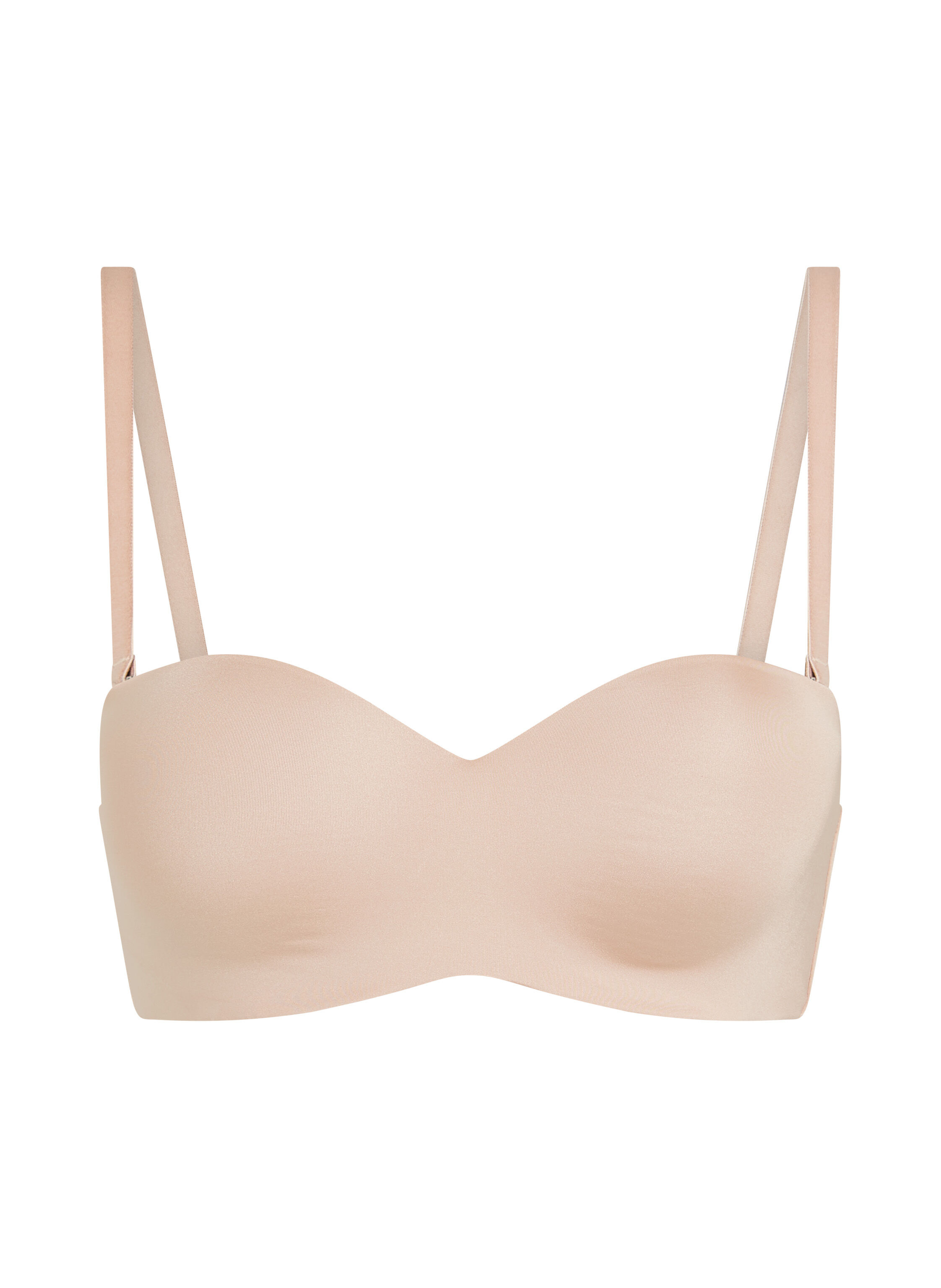 Soutien-gorge push-up sans bretelles &agrave; armatures pr&eacute;form&eacute; Smooth, Beige