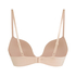 Soutien-gorge à armatures préformé push-up Deep-V, Beige