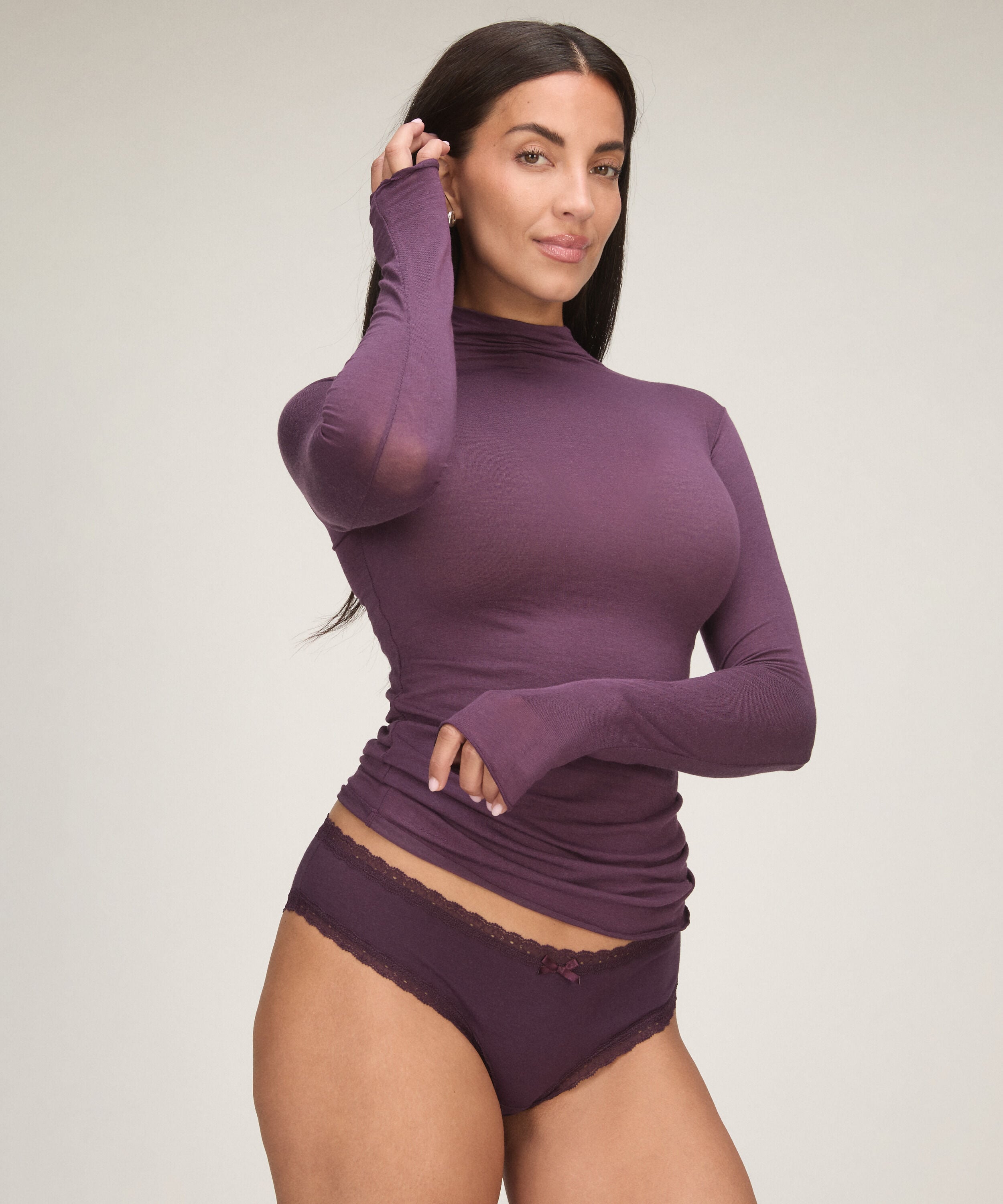 Lot de Slips Brazilian en Coton, Violet Lot de Slips Brazilian en Coton, Violet