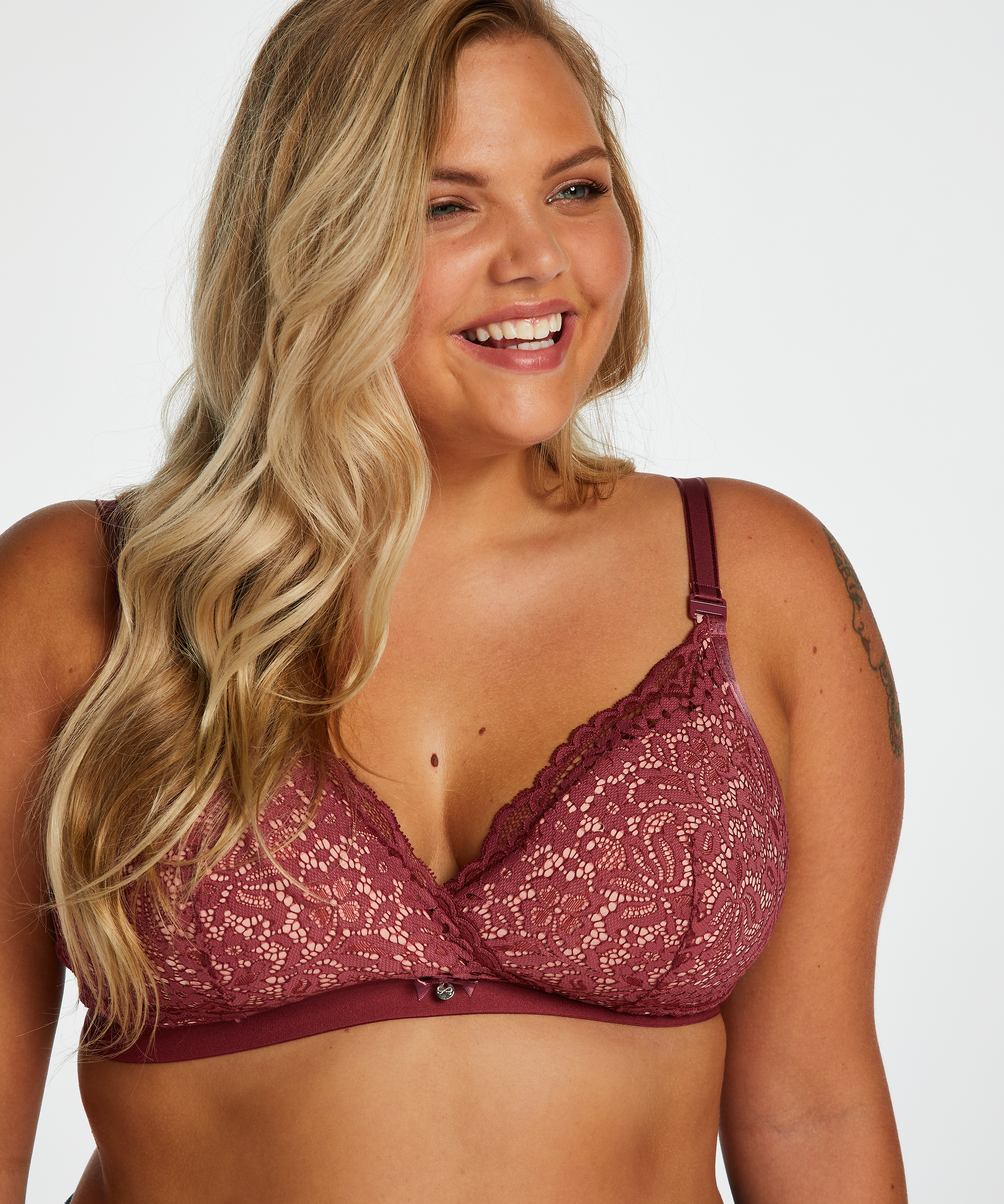 Soutien-gorge d’allaitement préformé Rose, Rouge, main