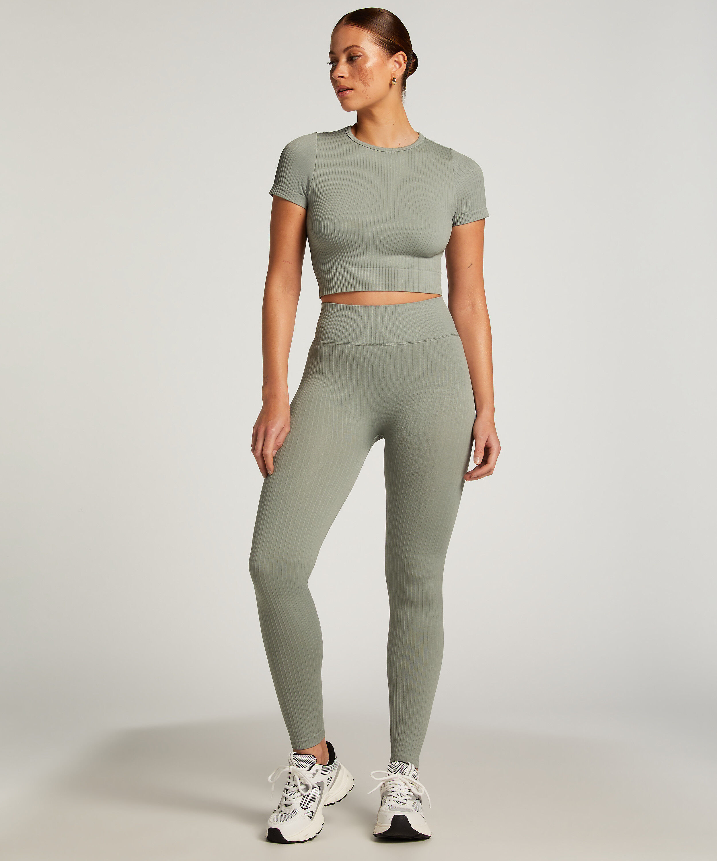 HKMX Sport cropped top Seamless, Vert
