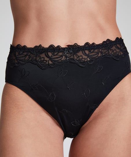 Slip taille haute Diva, Noir