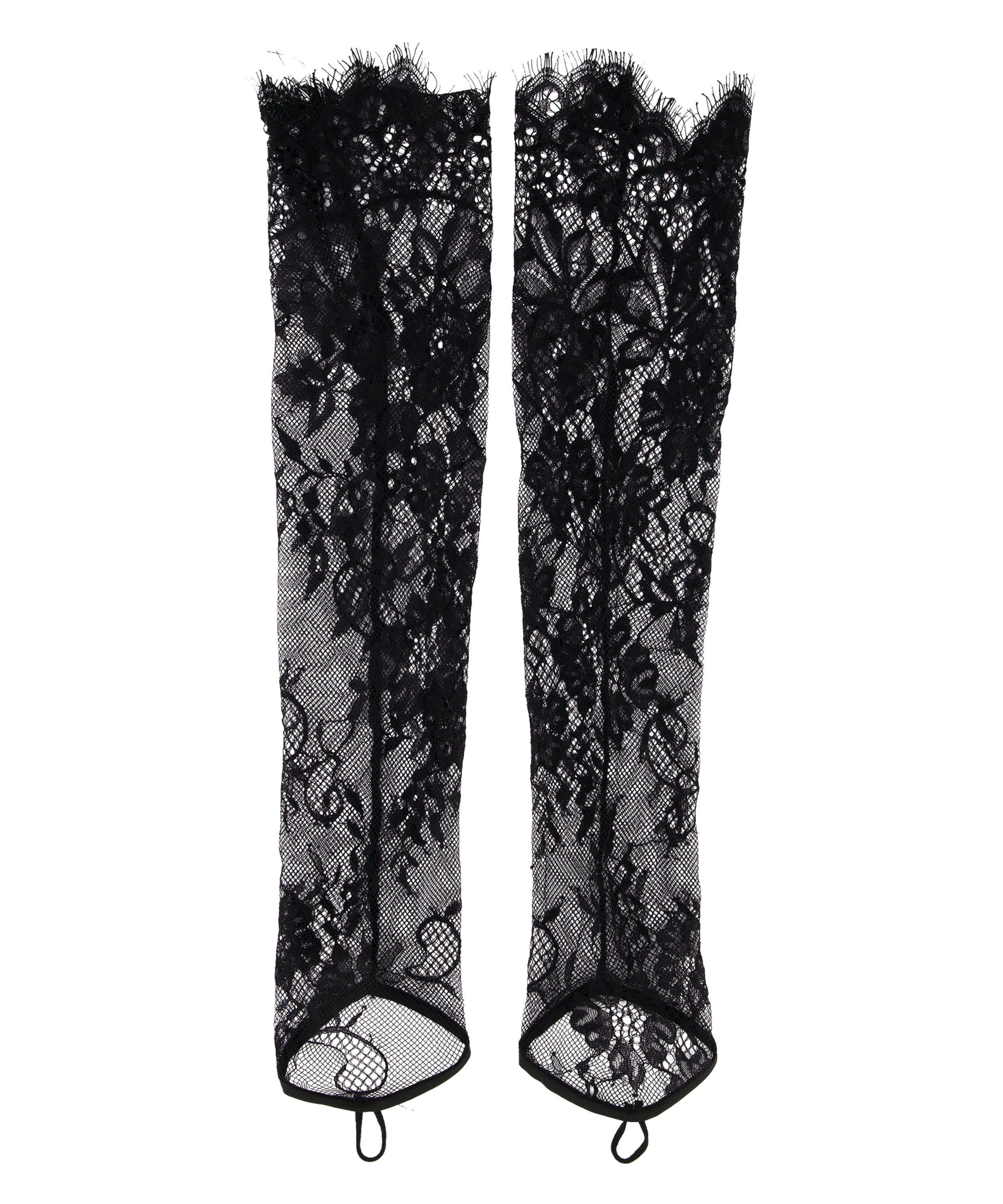 Gants en dentelle, Noir, main