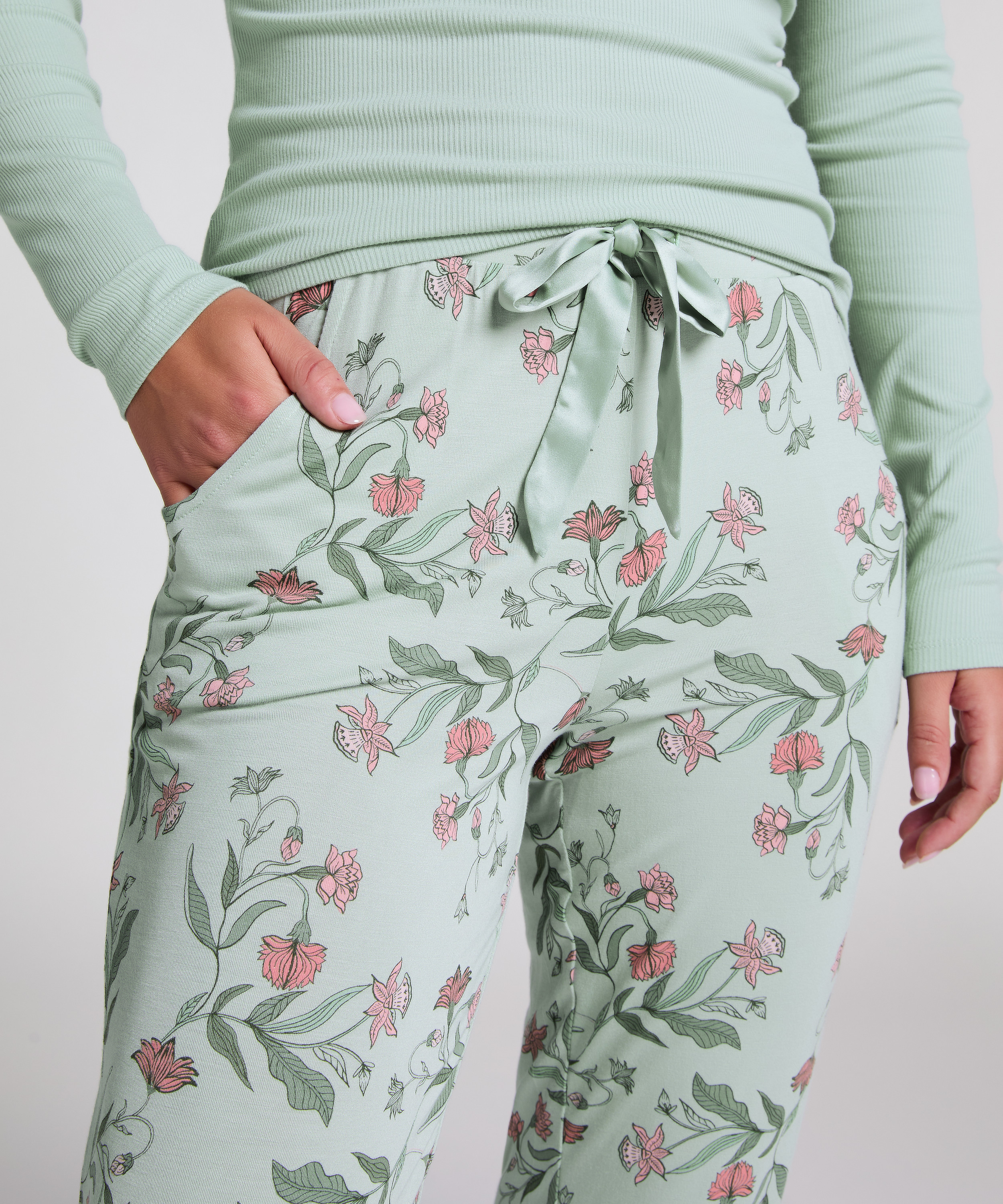 Pantalon de pyjama Jersey, Vert, main